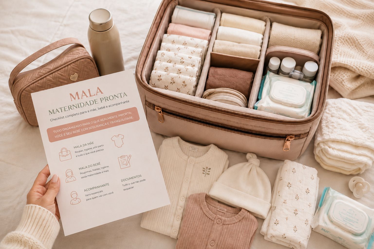 Mala Maternidade Pronta - guia prático para organizar a mala da mãe, bebê e acompanhante